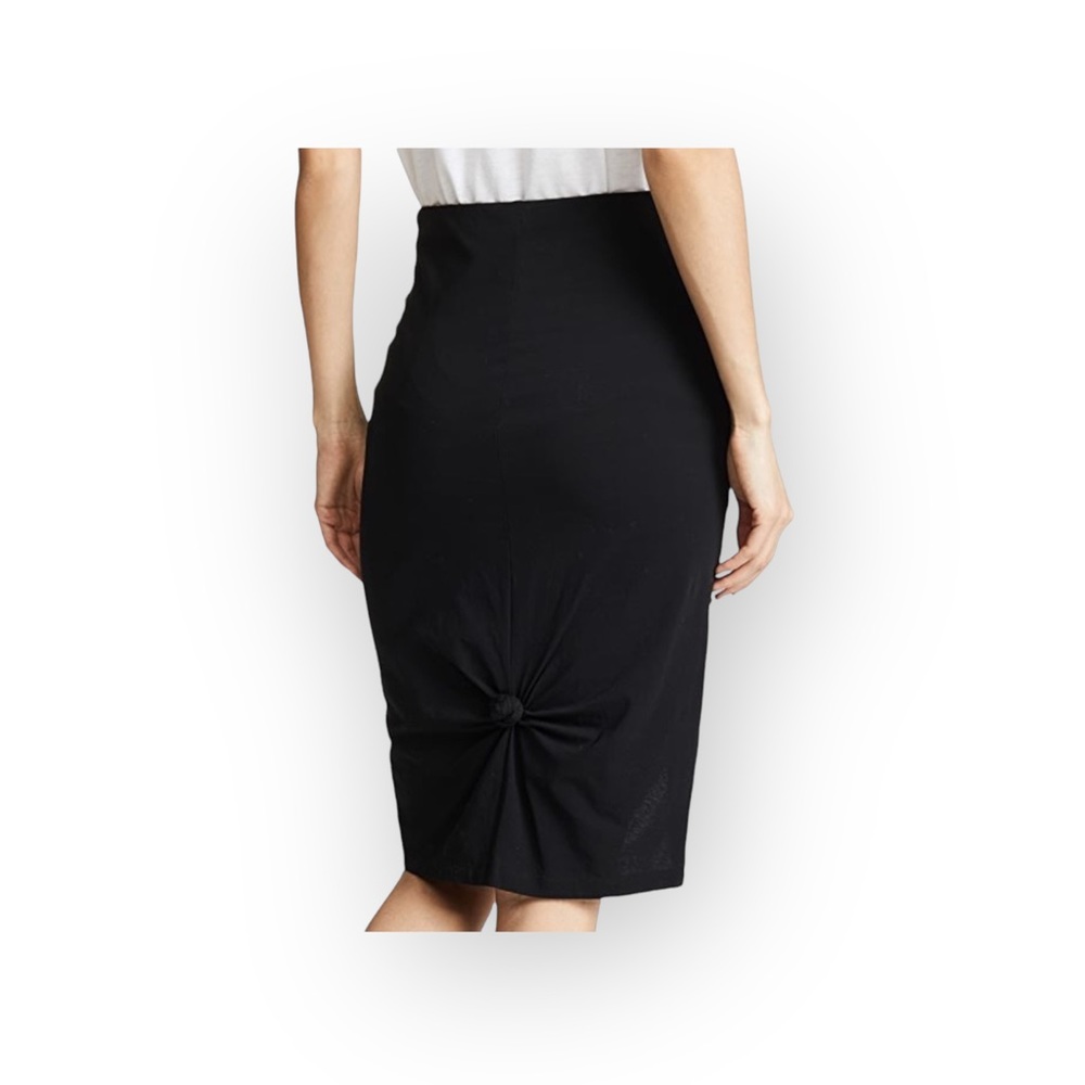 new Helmut Lang ♌︎ Slinky Sexy Knot Mini Skirt ♌︎ Black Stretch Jersey ♌︎ Large - Picture 7 of 17